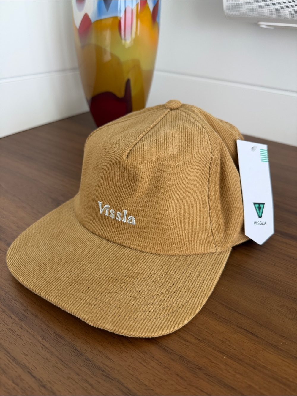 VISSLA Corduroy Cap in Mustard Gold